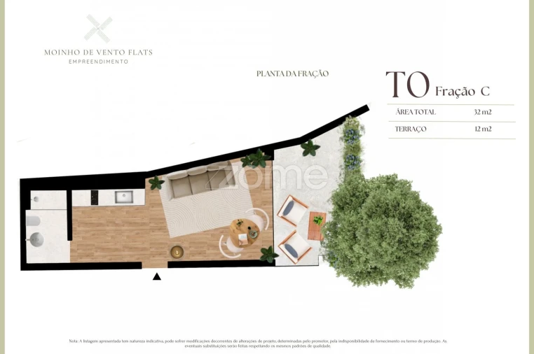 Apartamento T1 para Venda em Matosinhos e Leça da Palmeira Planta 1