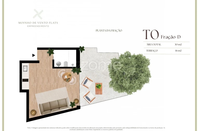 Apartamento T1 para Venda em Matosinhos e Leça da Palmeira Planta 1