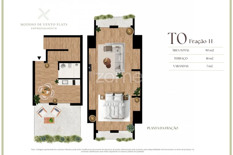 Apartamento T1 para Venda em Matosinhos e Leça da Palmeira Planta 1