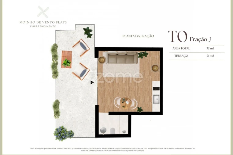 Apartamento T1 para Venda em Matosinhos e Leça da Palmeira Planta 1