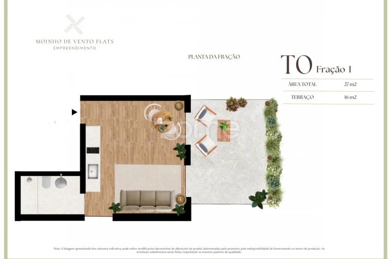 Apartamento T1 para Venda em Matosinhos e Leça da Palmeira Planta 1