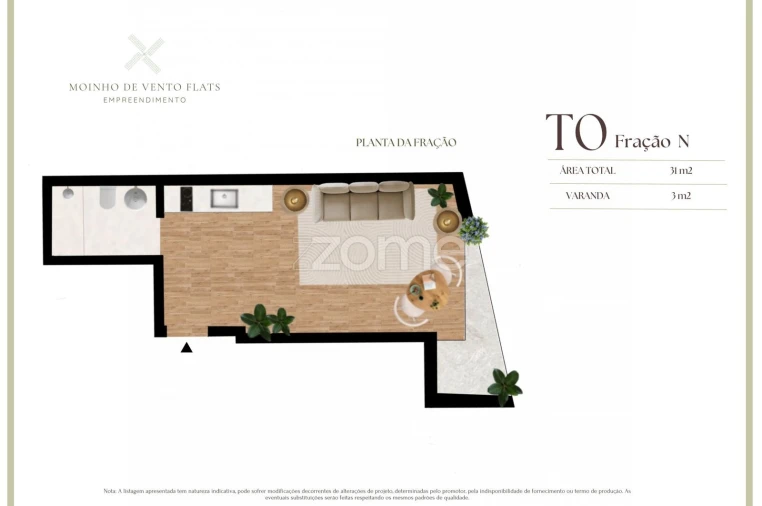 Apartamento T1 para Venda em Matosinhos e Leça da Palmeira Planta 1