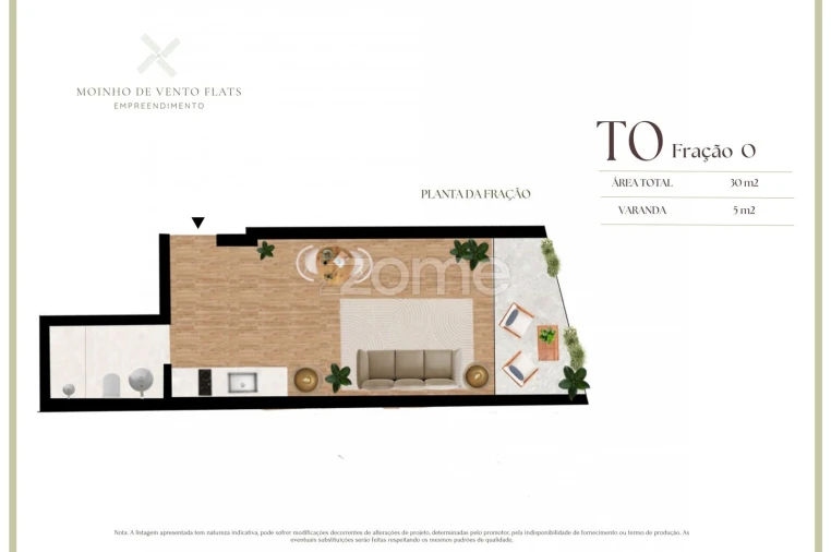 Apartamento T1 para Venda em Matosinhos e Leça da Palmeira Planta 1