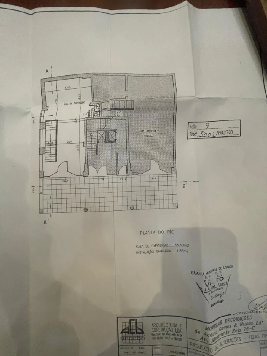 Loja para Arrendamento em Arroios Planta 1