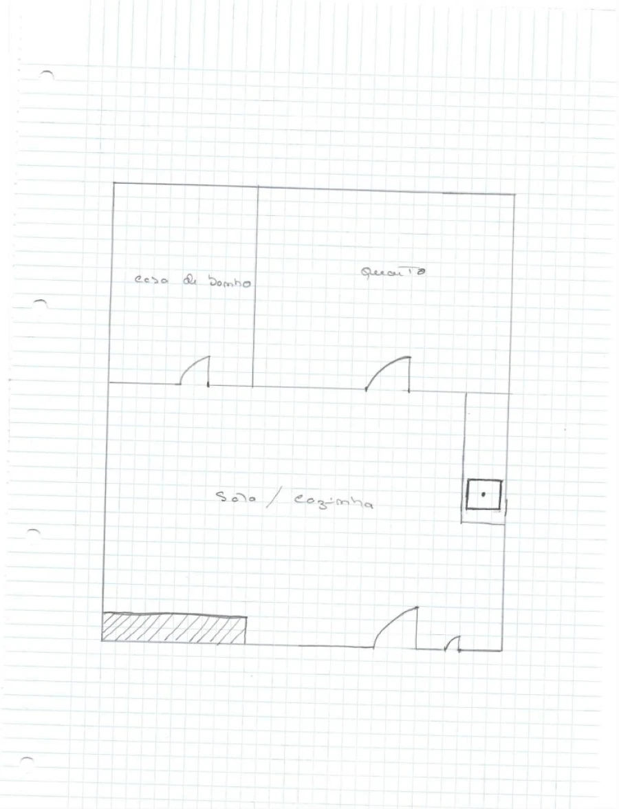 Moradia T1 para Venda em Barbacena e Vila Fernando Planta 1