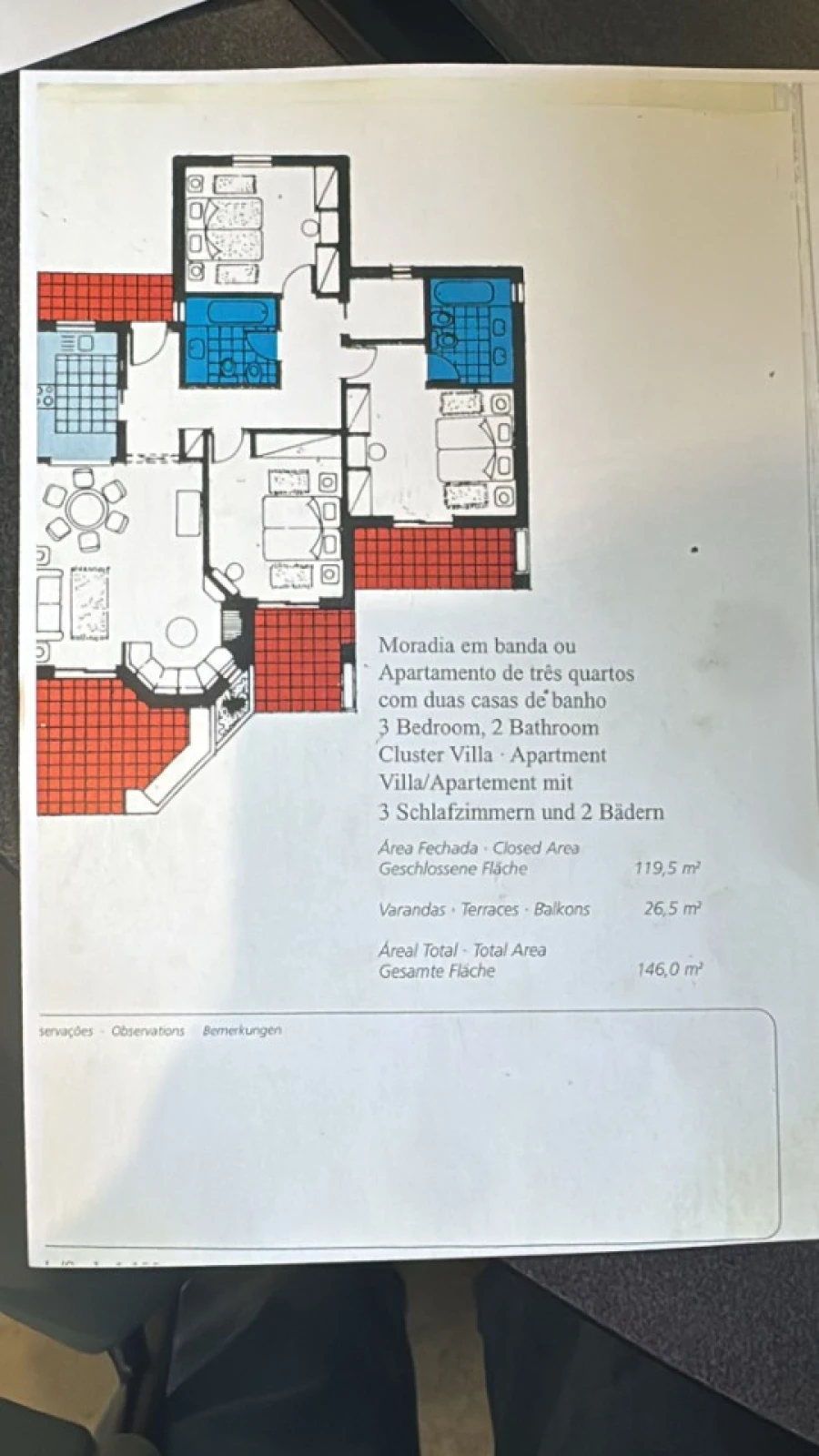 Apartamento T3 para Venda em Albufeira e Olhos de Água Planta 1