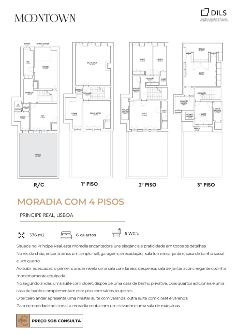 Moradia T6 para Venda em Santo António Planta 1