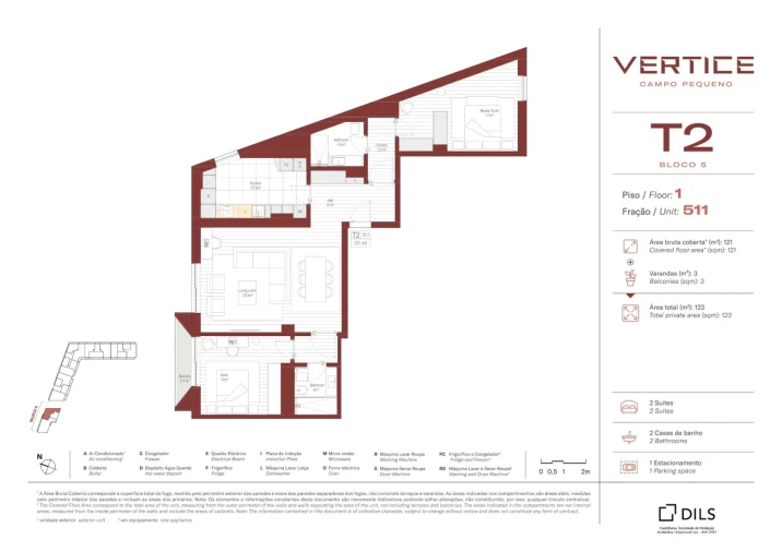 Apartamento T2 para Venda em Areeiro Planta 1