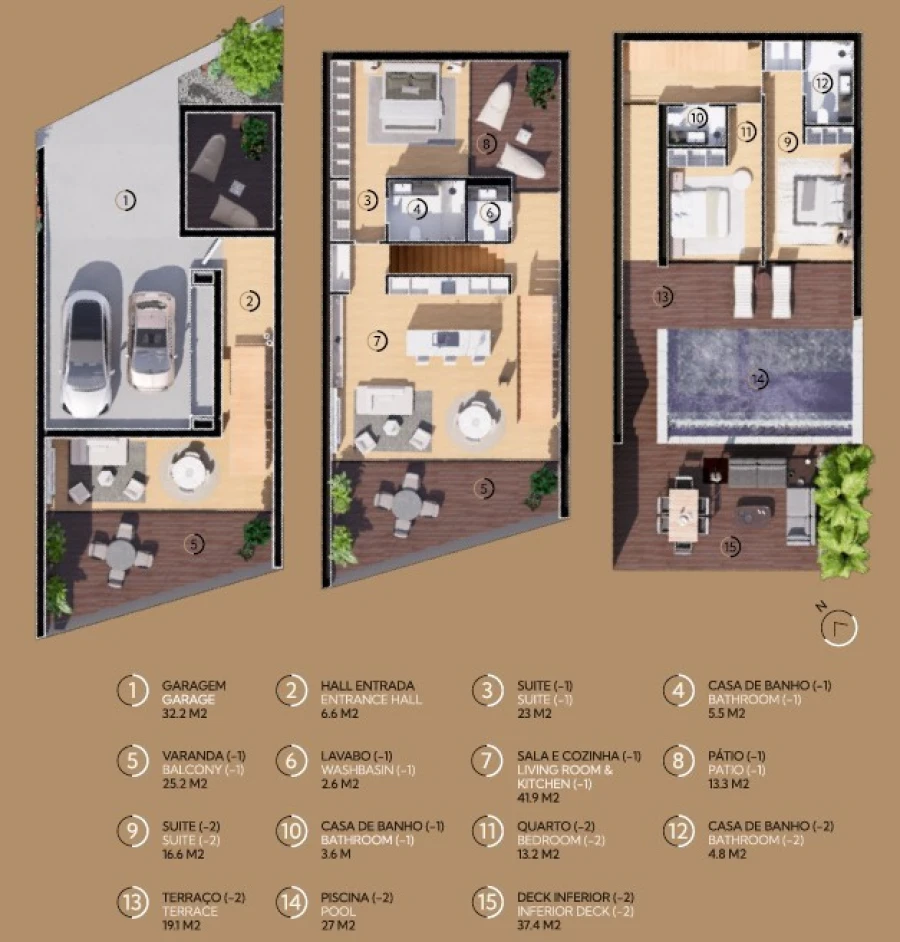 Moradia T3 para Venda em Carvoeira Planta 2