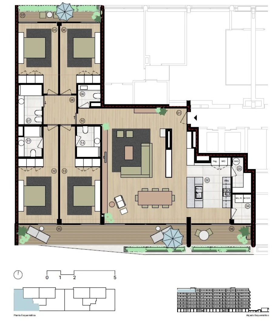 Apartamento T4 para Venda em Matosinhos e Leça da Palmeira Planta 1