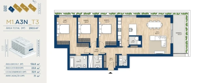 Apartamento T3 para Venda em Santa Marinha e São Pedro da Afurada