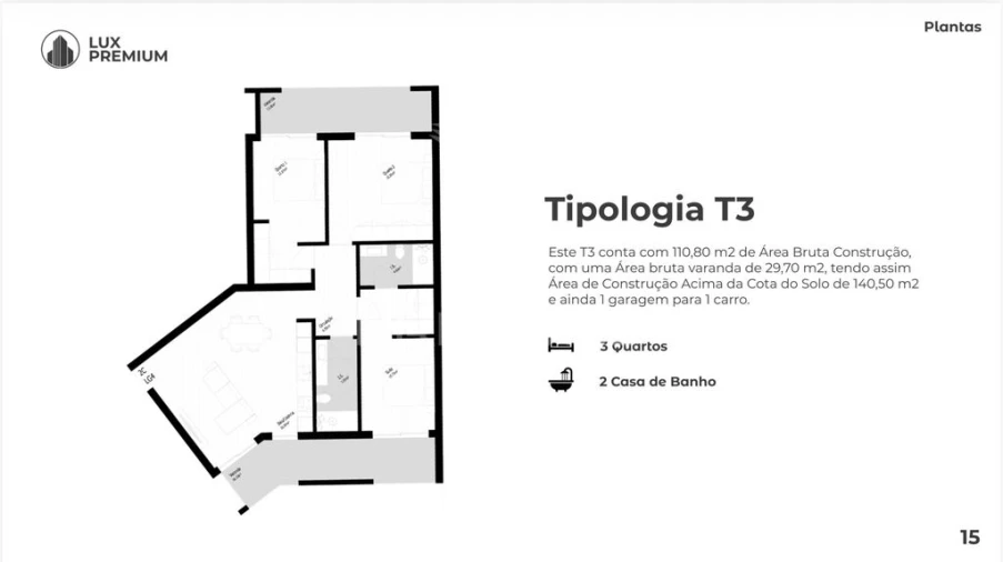 Apartamento T3 para Venda em Pedrouços Foto 11