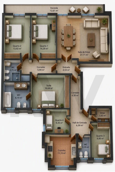 Apartamento T5 para Venda em Alvalade