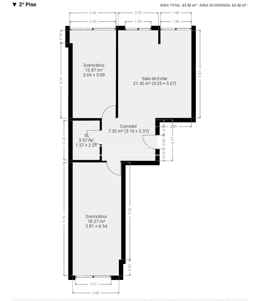 Apartamento T2 para Venda em Setubal (São Sebastião) Planta 1
