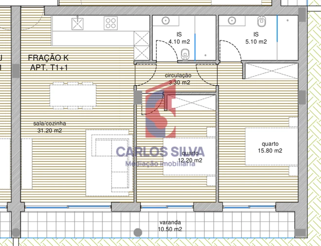 Apartamento T1 para Venda em Manhente Foto 8