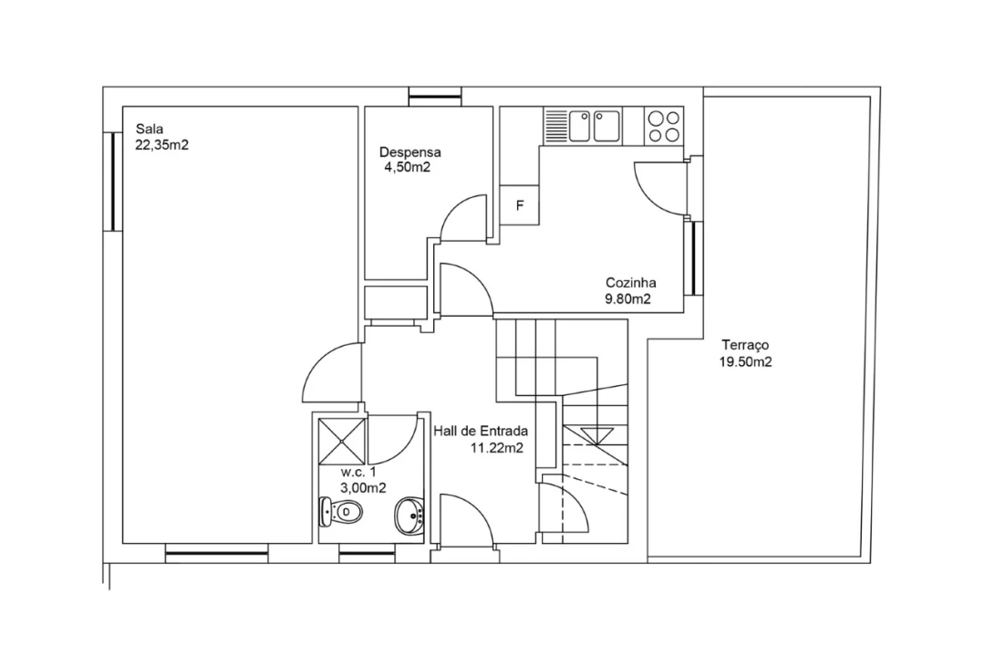 Moradia T3 para Venda em Fânzeres e São Pedro da Cova Planta 2