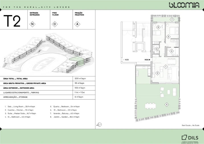 Apartamento T2 para Venda em Queluz e Belas Planta 1