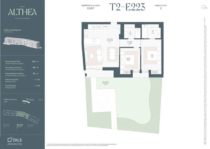 Apartamento T2 para Venda em Queluz e Belas Planta 1