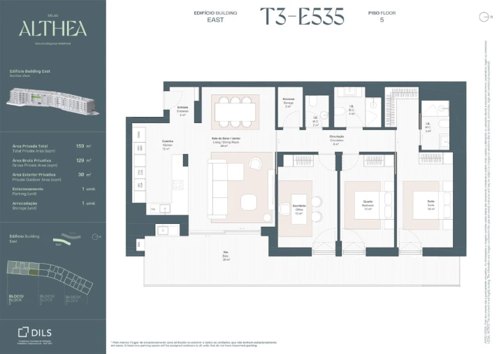 Apartamento T3 para Venda em Queluz e Belas Planta 1