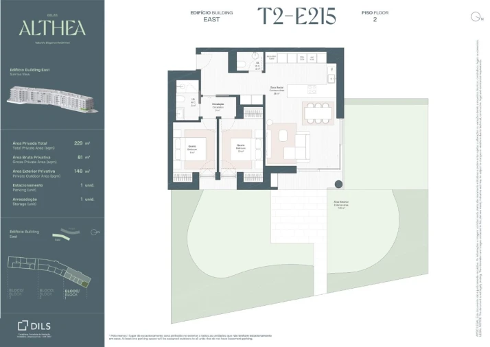 Apartamento T2 para Venda em Queluz e Belas Planta 1