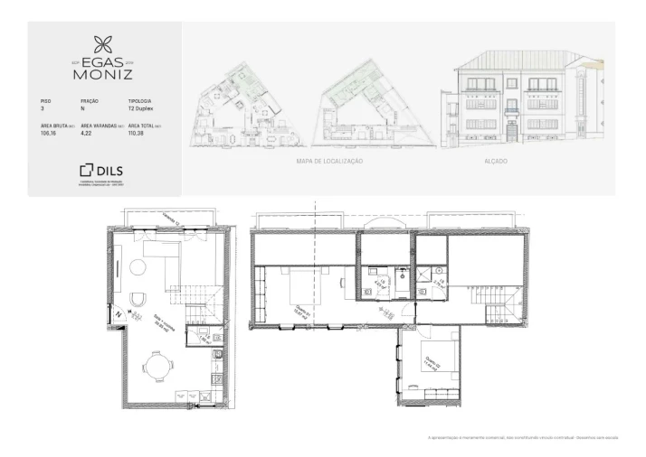 Apartamento T2 para Venda em Cedofeita, Santo Ildefonso, Sé, Miragaia, São Nicolau e Vitória Planta 1