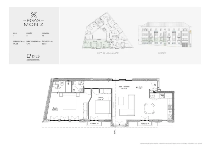 Apartamento T2 para Venda em Cedofeita, Santo Ildefonso, Sé, Miragaia, São Nicolau e Vitória Planta 1