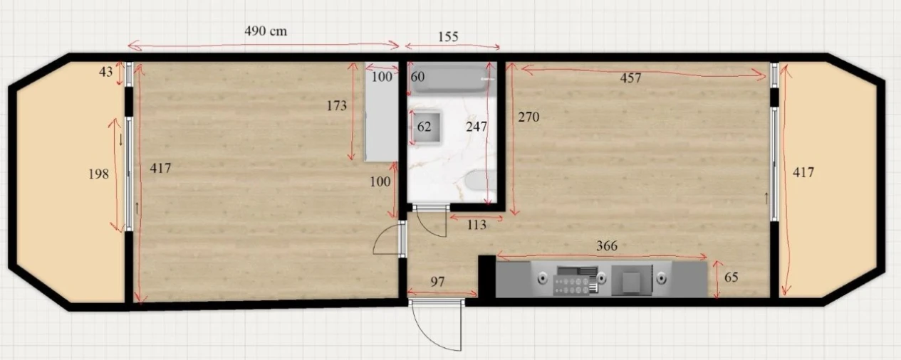 Apartamento T1 para Venda em Cascais e Estoril Planta 1