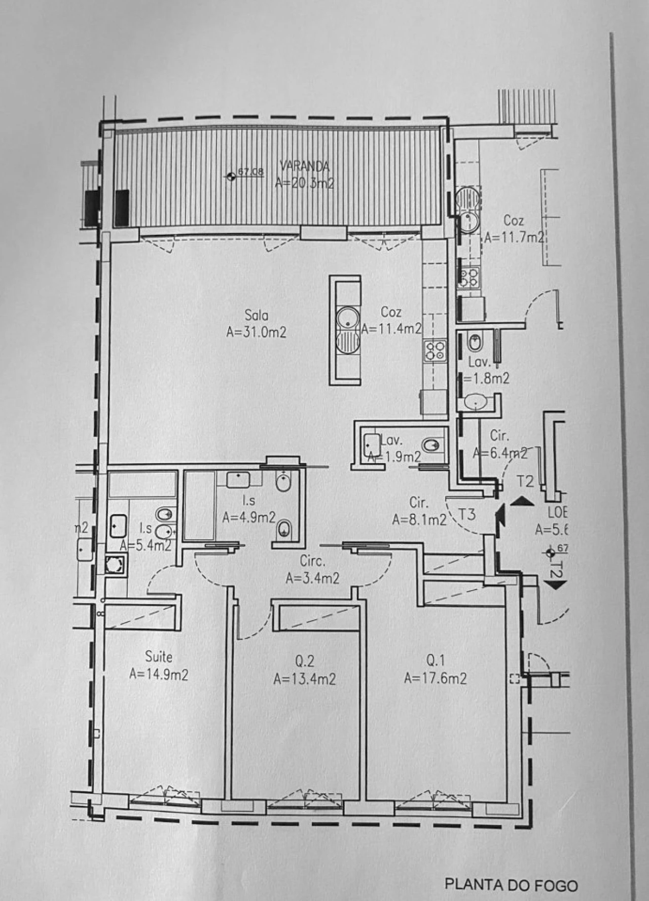 Apartamento T3 para Arrendamento em Alcabideche Planta 3