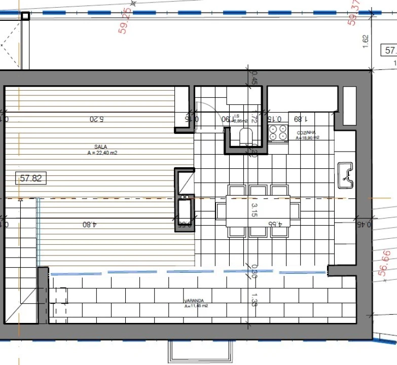 Apartamento T3 para Venda em Cascais e Estoril Planta 2