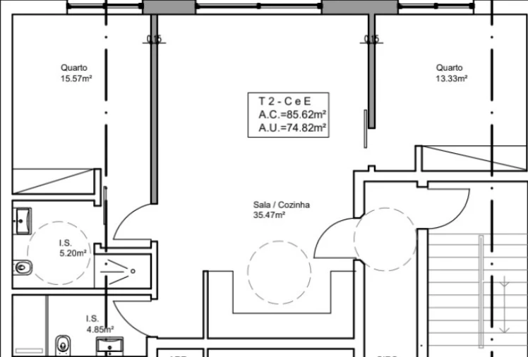Apartamento T2 para Venda em Quarteira Planta 1