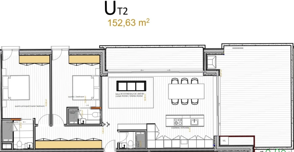 Apartamento T2 para Venda em Portimão Planta 1