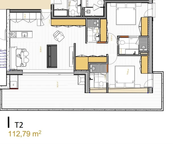 Apartamento T2 para Venda em Portimão Planta 1