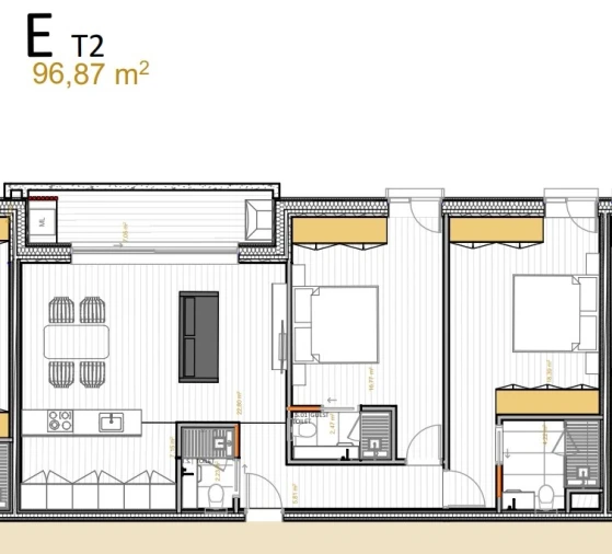 Apartamento T2 para Venda em Portimão Planta 1