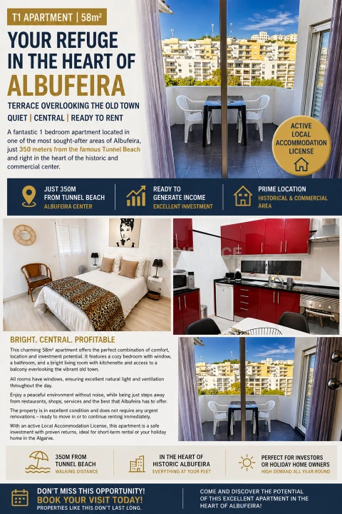 Apartamento T1 para Venda em Albufeira e Olhos de Água