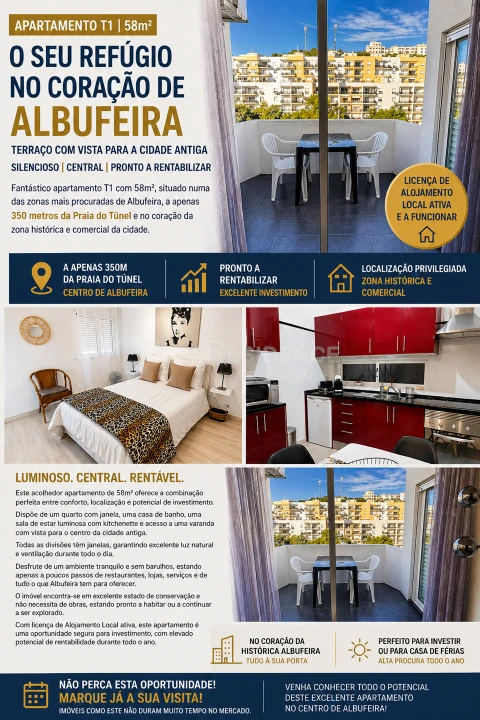 Apartamento T1 para Venda em Albufeira e Olhos de Água