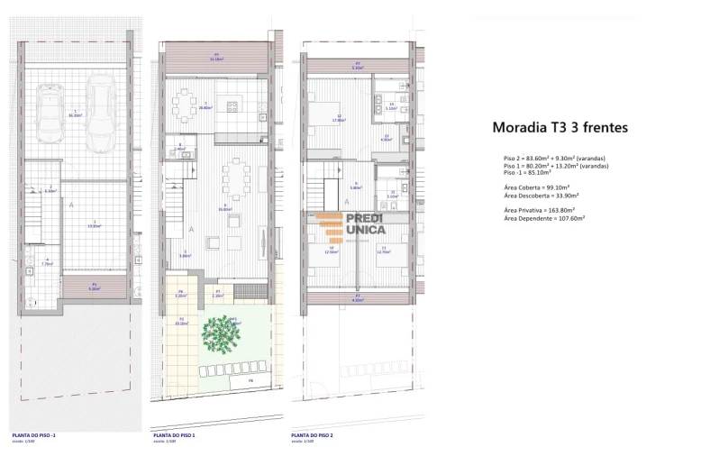Moradia T3 para Venda em Gondomar (São Cosme), Valbom e Jovim Planta 1
