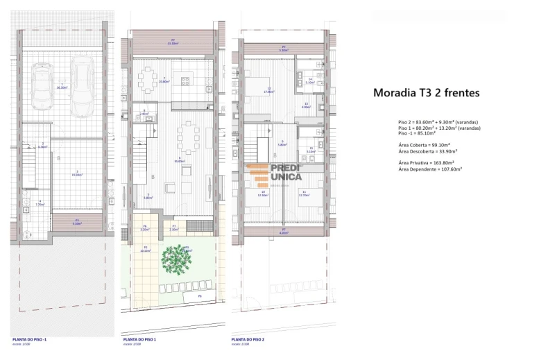 Moradia T3 para Venda em Gondomar (São Cosme), Valbom e Jovim Planta 1