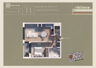 Apartamento T1 para Venda em Caldas de Vizela (São Miguel e São João)