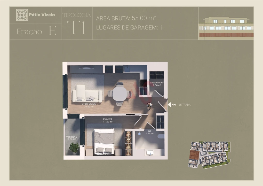 Apartamento T1 para Venda em Caldas de Vizela (São Miguel e São João) Foto 25