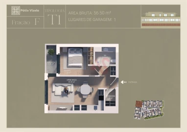 Apartamento T1 para Venda em Caldas de Vizela (São Miguel e São João)