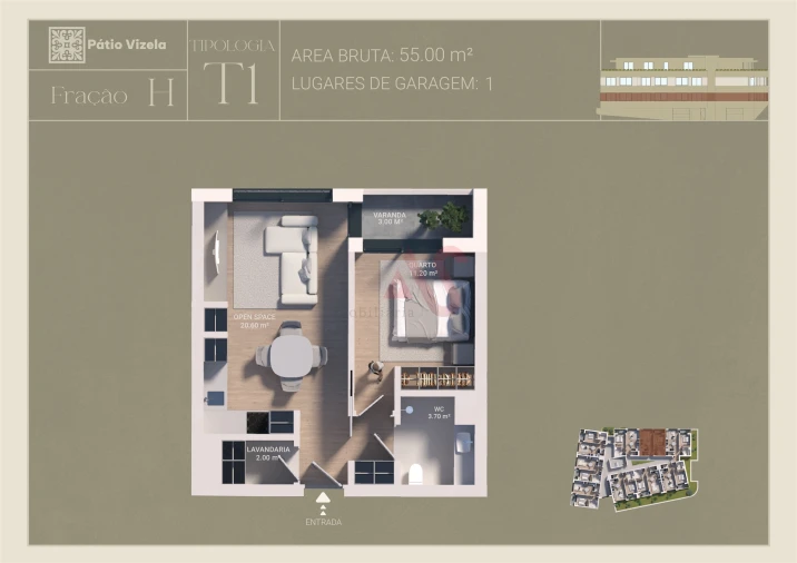 Apartamento T1 para Venda em Caldas de Vizela (São Miguel e São João) Foto 18