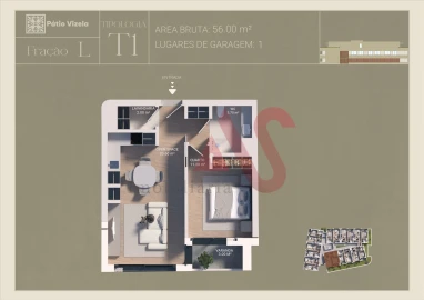 Apartamento T1 para Venda em Caldas de Vizela (São Miguel e São João)