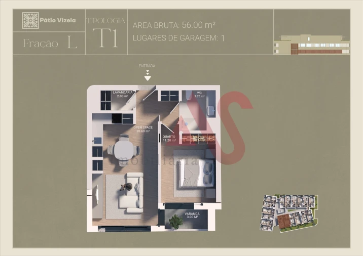 Apartamento T1 para Venda em Caldas de Vizela (São Miguel e São João) Foto 25