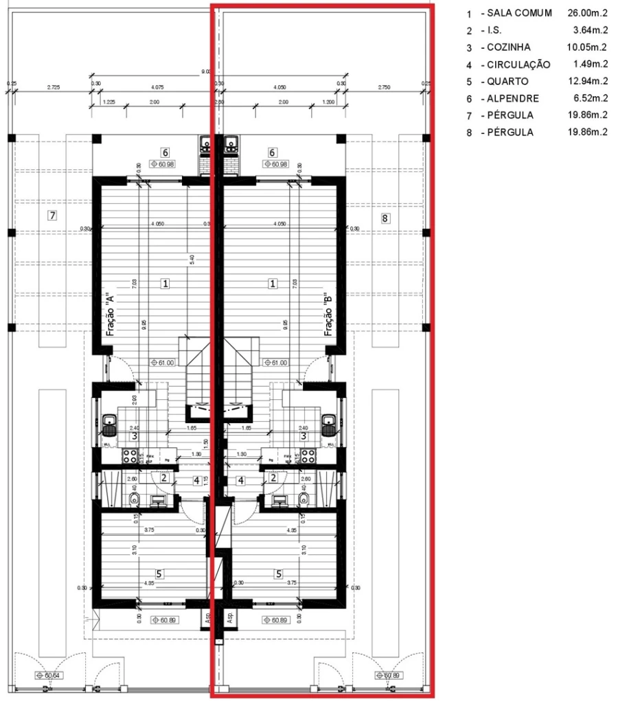 Moradia T3 para Venda em Fernao Ferro Planta 1