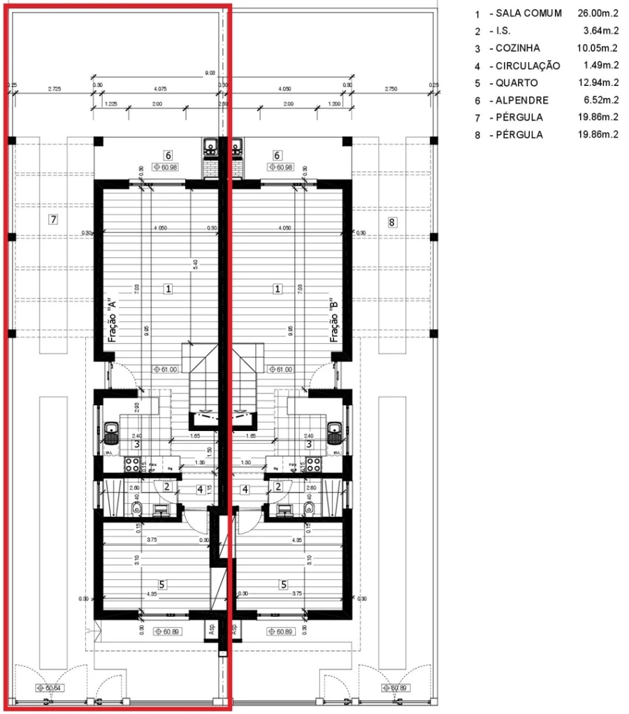 Moradia T3 para Venda em Fernao Ferro Planta 1