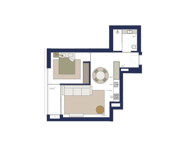 Apartamento T1 para Venda em Matosinhos e Leça da Palmeira Planta 2