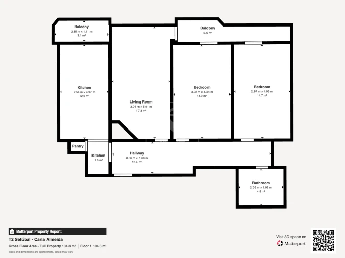 Apartamento T2 para Venda em União das Freguesias de Setúbal Planta 1