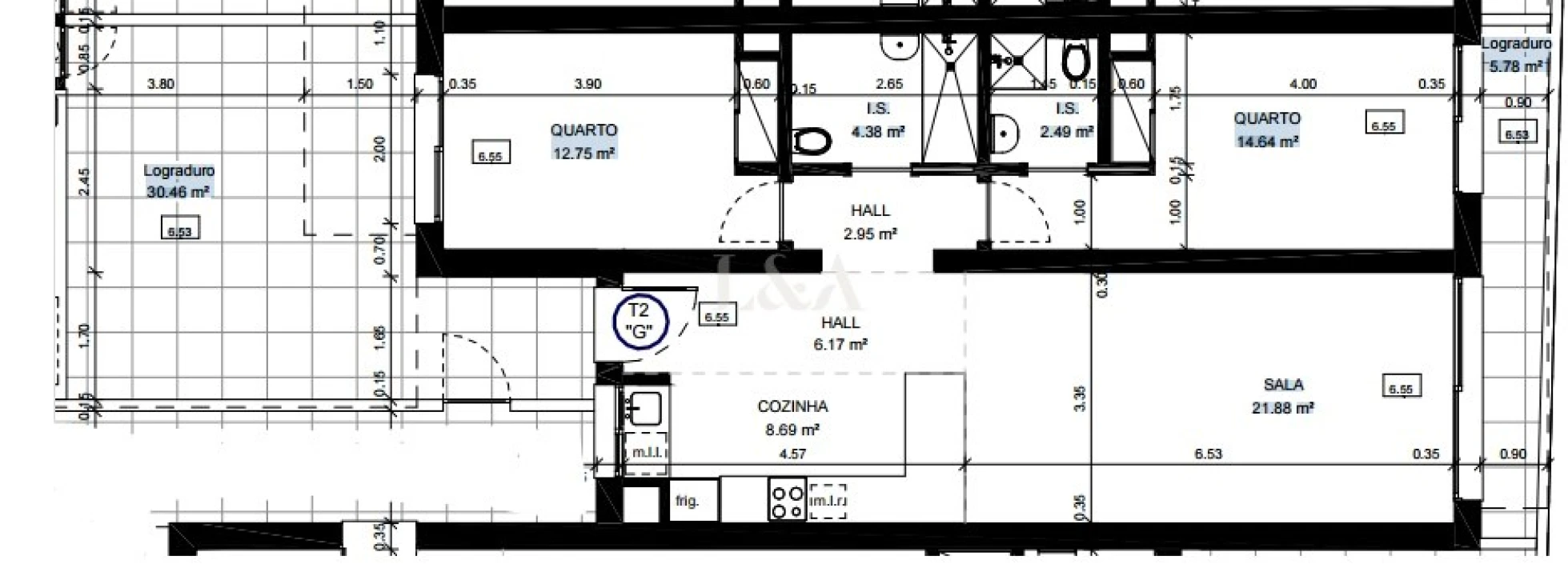 Apartamento T2 para Venda em Conceição e Cabanas de Tavira Foto 19