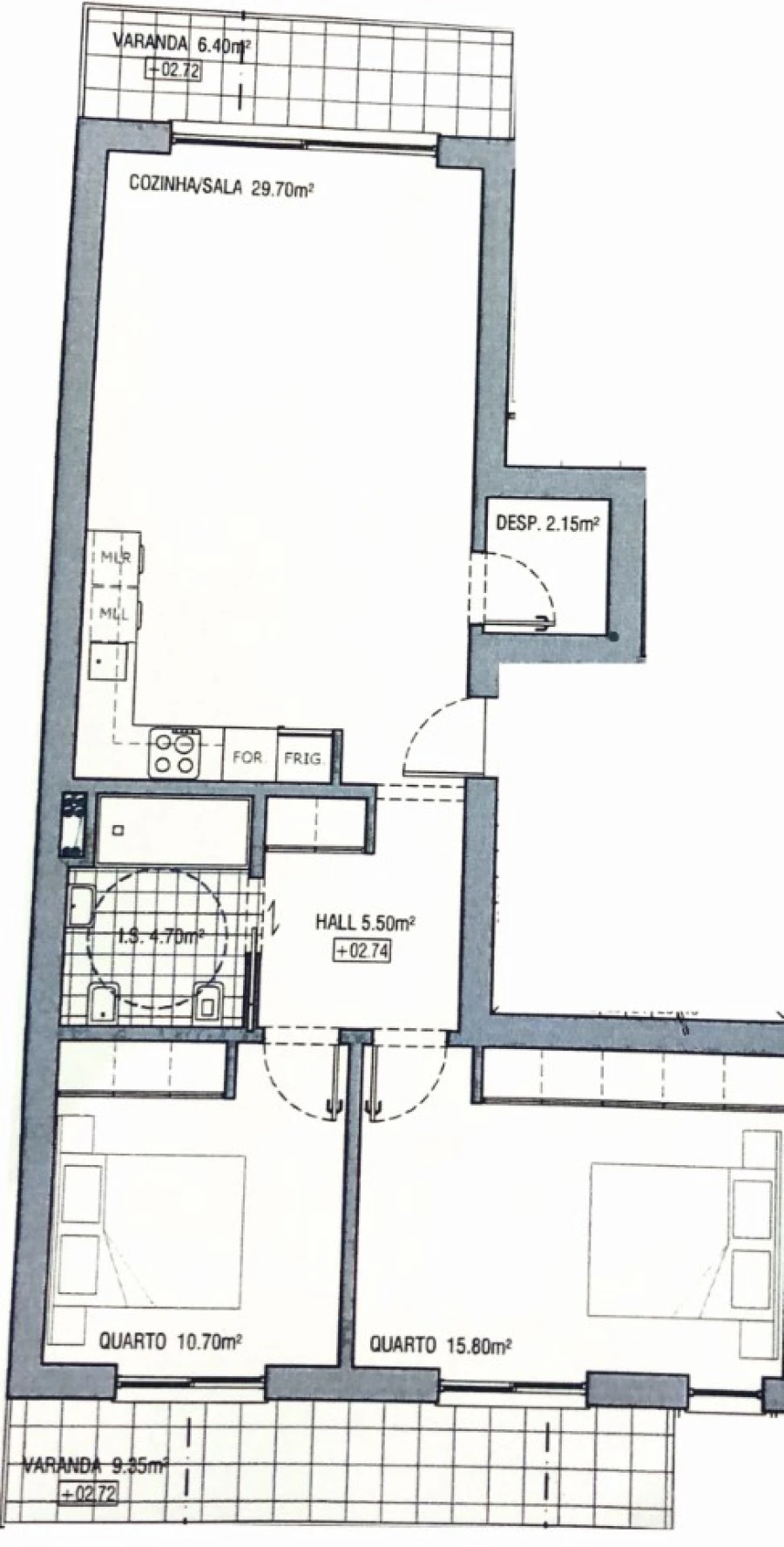 Apartamento T2 para Venda em Monte Gordo Planta 1