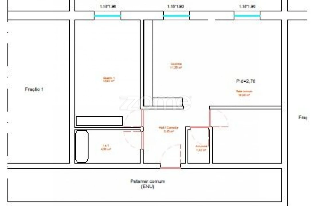 Apartamento T2 para Arrendamento em Braga (Maximinos, Sé e Cividade) Foto 13